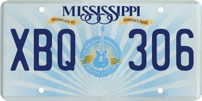 MS license plate XBQ306