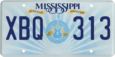 MS license plate XBQ313
