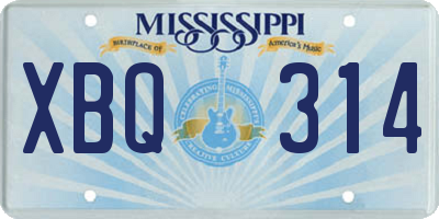 MS license plate XBQ314