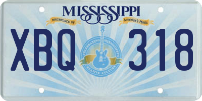 MS license plate XBQ318