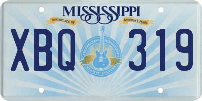 MS license plate XBQ319