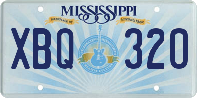MS license plate XBQ320