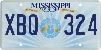 MS license plate XBQ324