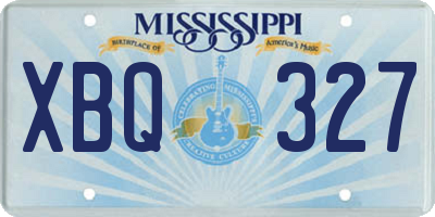 MS license plate XBQ327