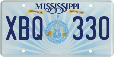 MS license plate XBQ330
