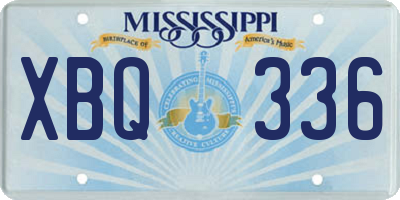 MS license plate XBQ336
