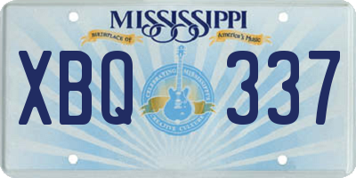 MS license plate XBQ337