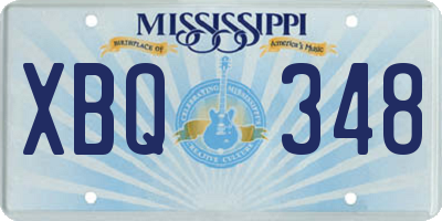 MS license plate XBQ348