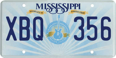 MS license plate XBQ356
