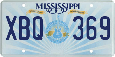 MS license plate XBQ369
