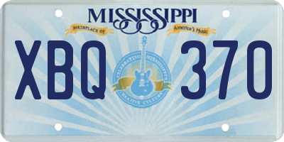 MS license plate XBQ370
