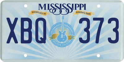 MS license plate XBQ373