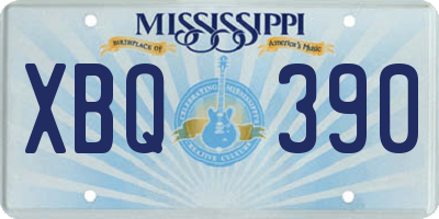 MS license plate XBQ390