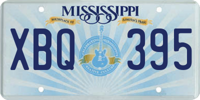 MS license plate XBQ395