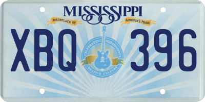 MS license plate XBQ396