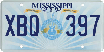 MS license plate XBQ397