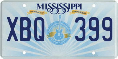 MS license plate XBQ399