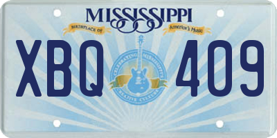 MS license plate XBQ409