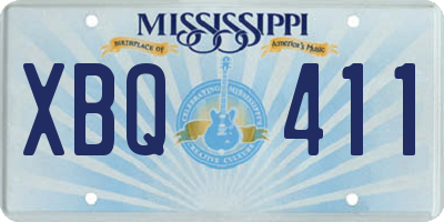 MS license plate XBQ411