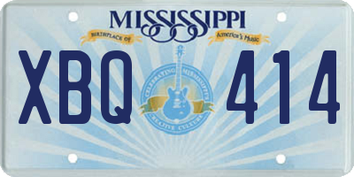 MS license plate XBQ414