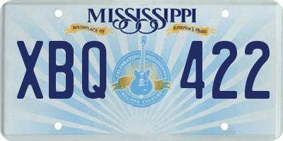 MS license plate XBQ422