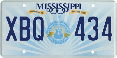 MS license plate XBQ434