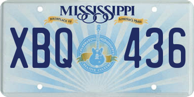 MS license plate XBQ436