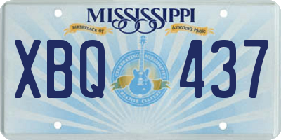 MS license plate XBQ437