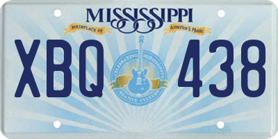 MS license plate XBQ438