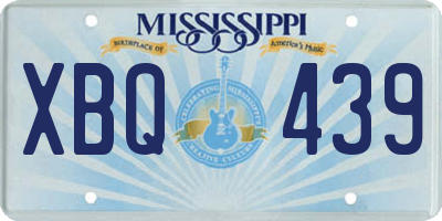 MS license plate XBQ439