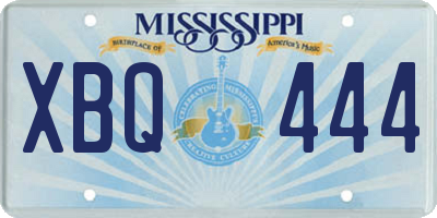 MS license plate XBQ444