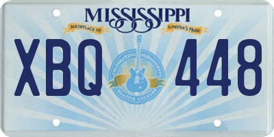 MS license plate XBQ448