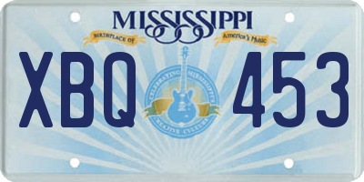 MS license plate XBQ453