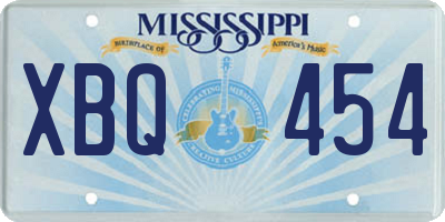 MS license plate XBQ454