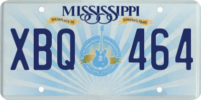 MS license plate XBQ464
