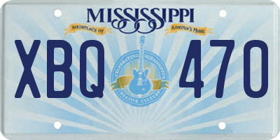 MS license plate XBQ470