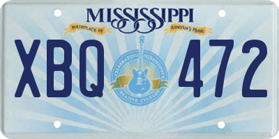 MS license plate XBQ472