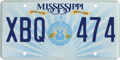MS license plate XBQ474