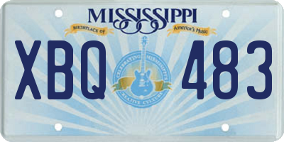 MS license plate XBQ483