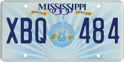 MS license plate XBQ484
