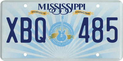 MS license plate XBQ485