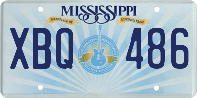 MS license plate XBQ486