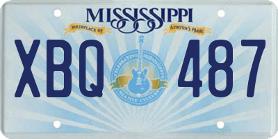 MS license plate XBQ487