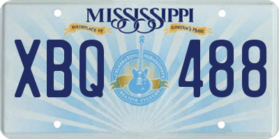 MS license plate XBQ488