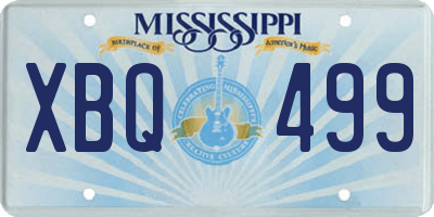 MS license plate XBQ499