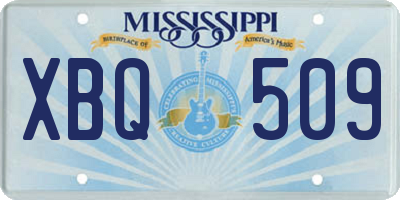 MS license plate XBQ509
