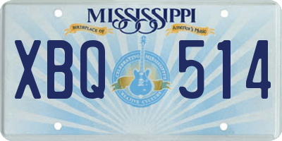 MS license plate XBQ514