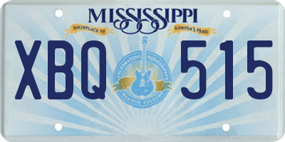 MS license plate XBQ515