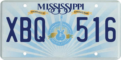 MS license plate XBQ516