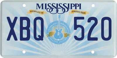 MS license plate XBQ520
